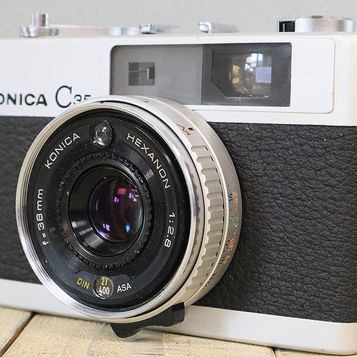 完動品】【3ヶ月保証】オールドフィルムカメラ コニカ KONICA C35 初期