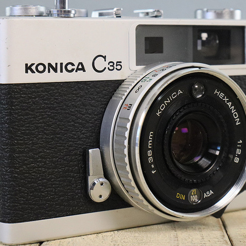 完動品】【3ヶ月保証】オールドフィルムカメラ コニカ KONICA C35 初期