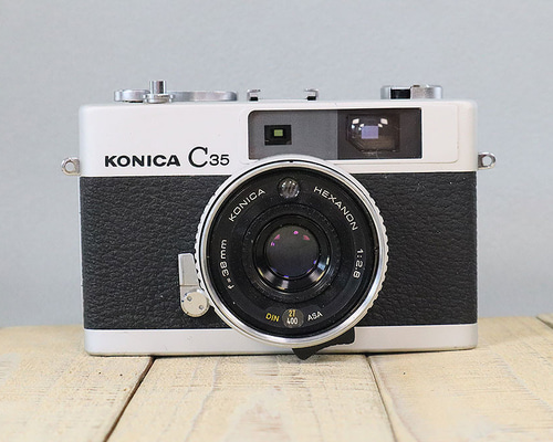 コニカC35 楽天市場】【整備済】【保証付 】 コニカ KONICA C35 ブラック S/N