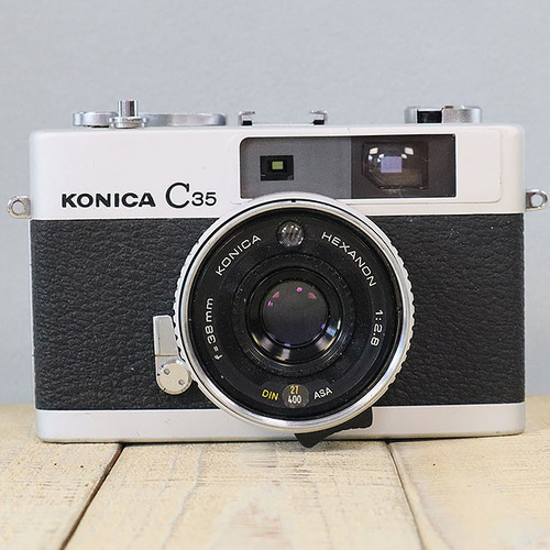 完動品】【3ヶ月保証】オールドフィルムカメラ コニカ KONICA C35 初期