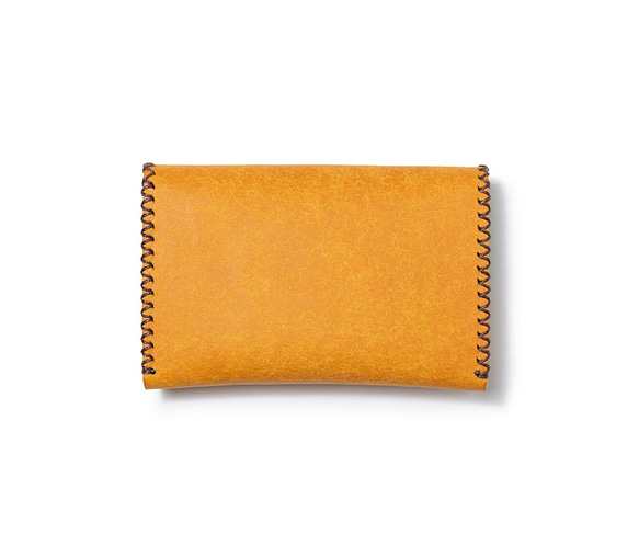 色鮮やかなプエブロレザー財布[イエロー]/Compact Wallet[ YELLOW]/キャッシュレス ミニ財布 3枚目の画像