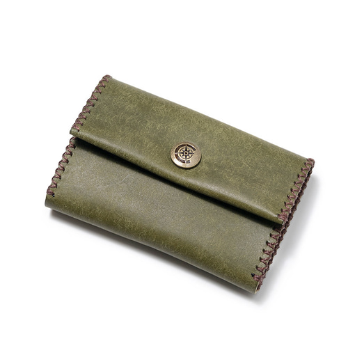 ☆ギフト対応☆春財布 コンパクトキャッシュレス財布［オリーブ