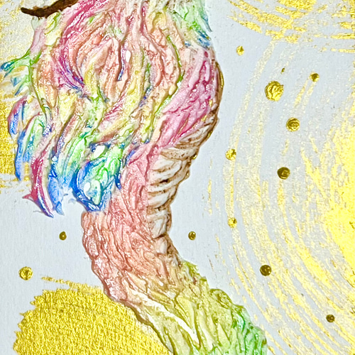 再販1 プリント版】【一点もの】【龍画造形作品#6】虹龍 Rainbow