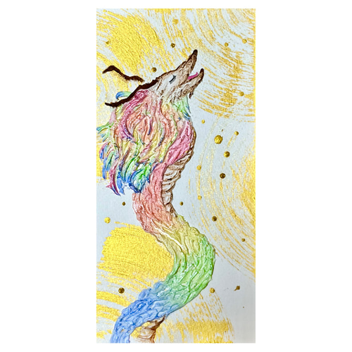 再販1 プリント版】【一点もの】【龍画造形作品#6】虹龍 Rainbow