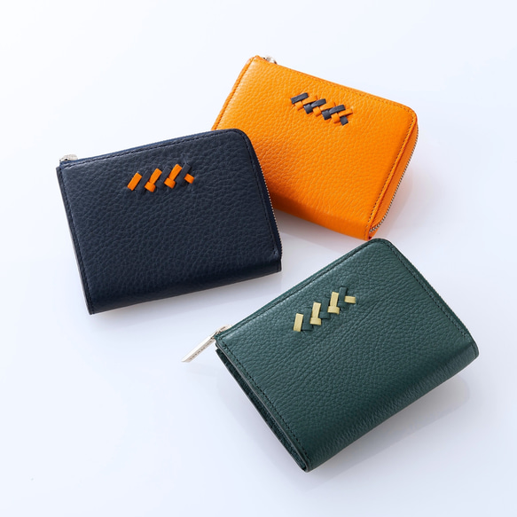 本革マルチ財布｜L字ファスナー｜コンパクト｜シンプル｜ペア財布