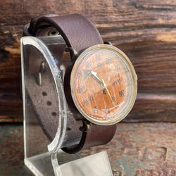 『ぐうたら社会人限定時計』クォーツ式手作り腕時計　◆LBQ-3072-SMPL-O【コバ仕上げ有り】 2枚目の画像
