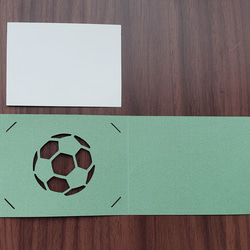 【お得セット】サッカーボールカード (エンボス紙) 4色×3枚 2枚目の画像