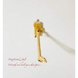 流木インテリア 流木枝を使った小鳥の止まり木 インコの壁掛けパーチ ピン止めタイプ ビス止め変更可 N37 6枚目の画像