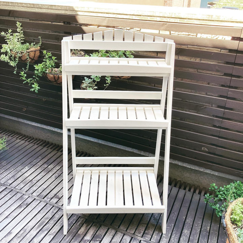 真っ白なラダーラック・自立型＞ 棚・シェルフ・ラック T-style621