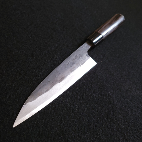 白紙２号 黒打 切付包丁 210㎜ G1515 焼栗柄 日本製 月光作 白紙2号 黒打 切付包丁 210㎜ G1515 焼栗柄 日本製 月光作