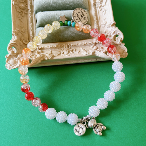 ペット用ビーズネックレス　MGH-012 ペット用ビーズネックレスMGH-012