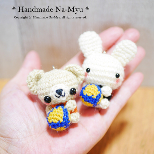 受注制作】あみぐるみ・バレーボール選手：ウサギorクマ(お好きな背