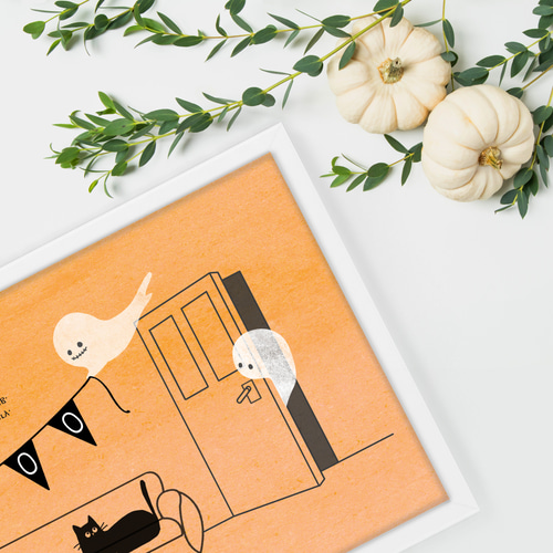 いたずらおばけの✷ハロウィンポスター/ハロウィン/ポスター/おばけ