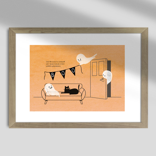 いたずらおばけの✷ハロウィンポスター/ハロウィン/ポスター/おばけ