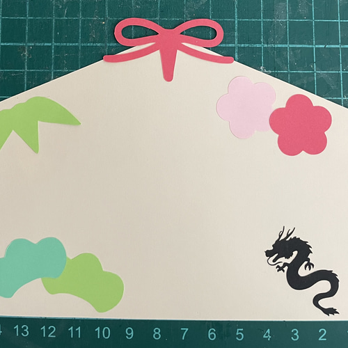 ハンドメイド 壁面飾り☆2024 お正月 絵馬キット 辰年 松竹梅 その他