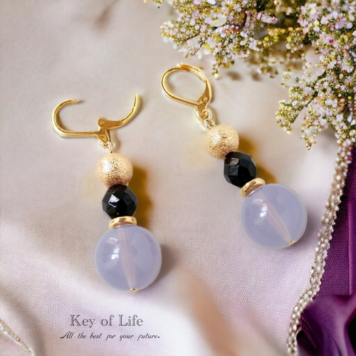 Key of Life▶︎ライラックパープル 大人ピアス/イヤリング（金属 