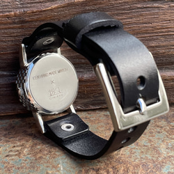 『銀製市松腕時計』◆SILVER製　クォーツ式手作り腕時計◆OBQ-8020-ginkyu 7枚目の画像