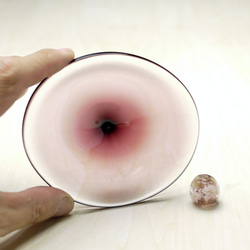 プレーン皿香立　とんぼ玉（あずき色） 3枚目の画像