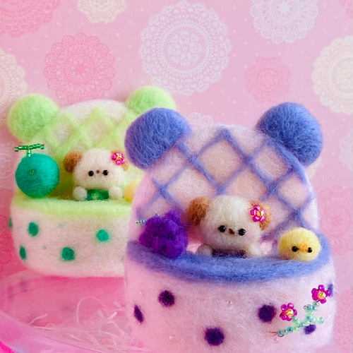 アイシングクッキーみたいなお店のぶどう屋さんのくまさんとヒヨコくん 