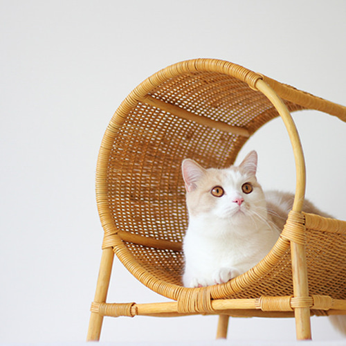 coccinella [即購入OK] さまマタタビ　かご細工　猫用品猫ベッド 猫ベッド、トンネル型ベッド、手編みベッド ハウス・小屋 Meow