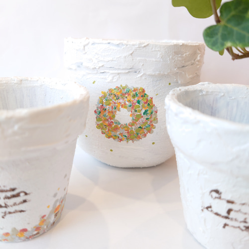 #4リメイク鉢【M】3個セット　ハート 4リメイク鉢【M】3個セット ハート 4リメイク鉢【M】3個セット ハート