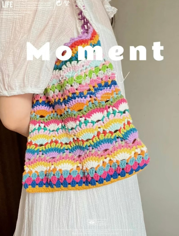 22色のカラフルな手編みバッグ ショルダーバッグ なな 通販 16476053