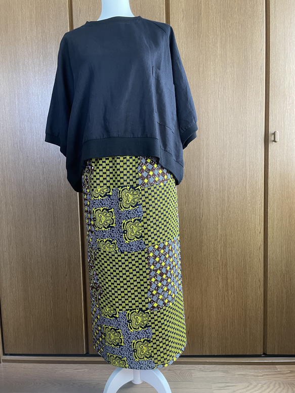 アフリカ布　タイトスカート　アフリカン 3枚目の画像