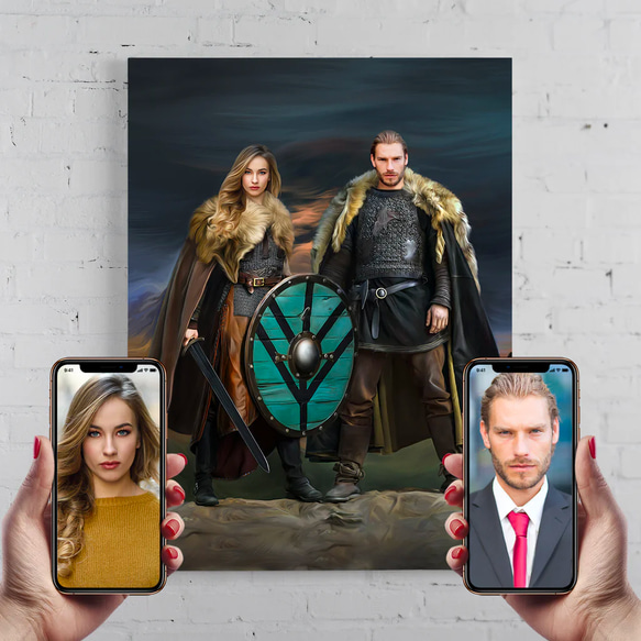 【オーダーメイド】写真からカスタムロイヤルキング天皇皇帝油絵スタイルの肖像画一点物 似顔絵 イラスト彼氏夫の贈り物誕生日 100%