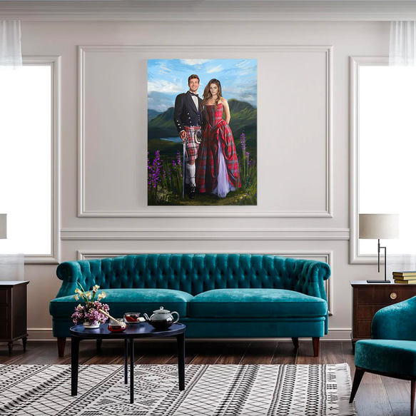 【オーダーメイド】写真からカスタムロイヤルキング天皇皇帝油絵スタイルの肖像画一点物 似顔絵 イラスト彼氏夫の贈り物誕生日 100%