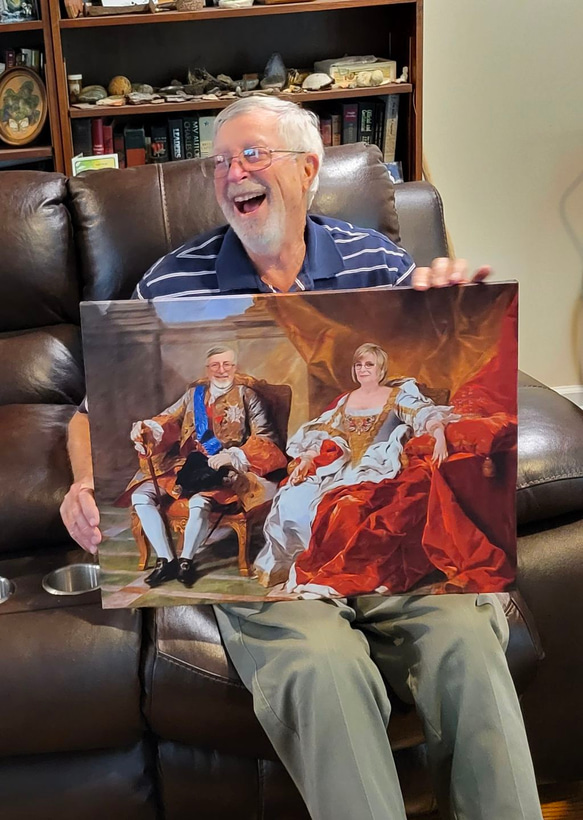 【オーダーメイド】写真からカスタムロイヤルキング天皇皇帝油絵スタイルの肖像画一点物 似顔絵 イラスト彼氏夫の贈り物誕生日 100%