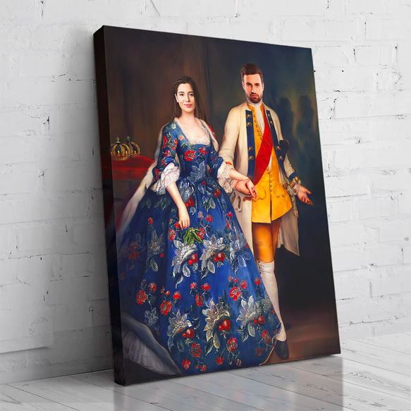 【オーダーメイド】写真からカスタムロイヤルキング天皇皇帝油絵スタイルの肖像画一点物 似顔絵 イラスト彼氏夫の贈り物誕生日 100%