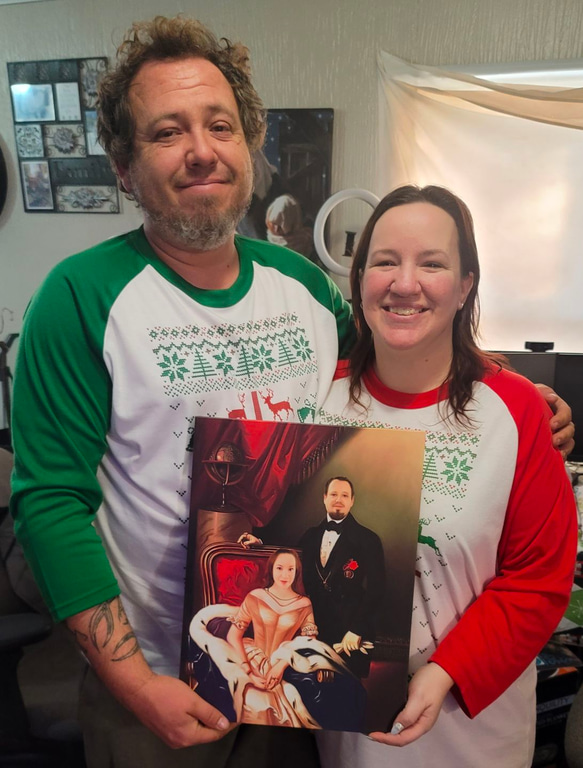 【オーダーメイド】写真からカスタムロイヤルキング天皇皇帝油絵スタイルの肖像画一点物 似顔絵 イラスト彼氏夫の贈り物誕生日 100%