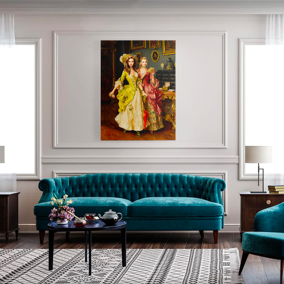 【オーダーメイド】写真からカスタムロイヤルキング天皇皇帝油絵スタイルの肖像画一点物 似顔絵 イラスト彼氏夫の贈り物誕生日 100%