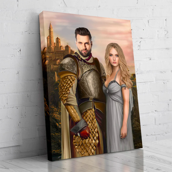 【オーダーメイド】写真からカスタムロイヤルキング天皇皇帝油絵スタイルの肖像画一点物 似顔絵 イラスト彼氏夫の贈り物誕生日 100%