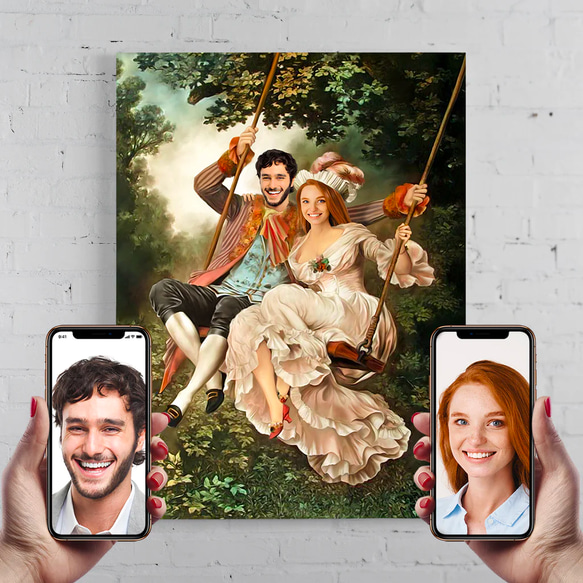 【オーダーメイド】写真からカスタムロイヤルキング天皇皇帝油絵スタイルの肖像画一点物 似顔絵 イラスト彼氏夫の贈り物誕生日 100%