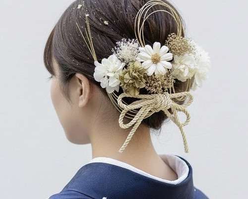 成人式 髪飾り 成人式髪飾り ホワイト×ゴールド 卒業式 卒業式髪飾り