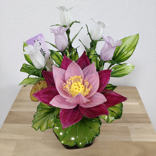 仏花♡蓮♡ハスの花♡カンパニュラ♡お供え花♡アレンジ♡お盆