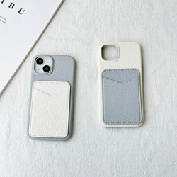 バイカラー iPhone 17 16 15 14 ケース 超薄 カード収納 Galaxy S25