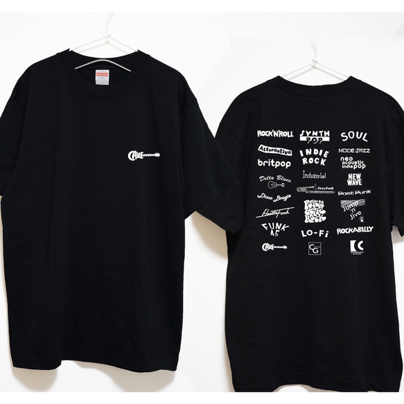 色々な音楽ジャンルをプリントした音楽系Tシャツ プレミアム生地 