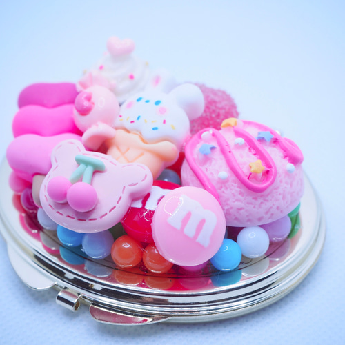 デコレーション 盛り沢山 コンパクトミラー 鏡 うさぎ ケーキ