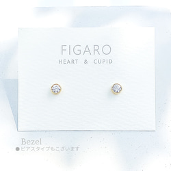 【FIGARO】つけっぱなしOK♡Heart & Cupid♡CZダイヤモンド一粒ネックレス/ベゼル316L/K14GF 16枚目の画像