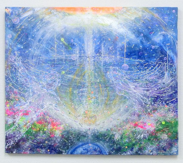 絵画展入賞作品】深海のdeus/ キャンバス 46×38㎝ F8 原画1点のみ