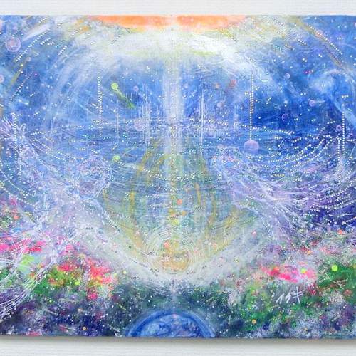 原画「光の輪＜魂の浄化＞(B)」 パワーアート キャンバス 絵画 息吹 友