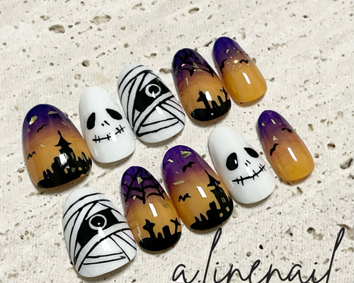 ネイルチップ つけ爪 ハロウィンネイル 67a0fd067868ef8eb659f0bf3a757d
