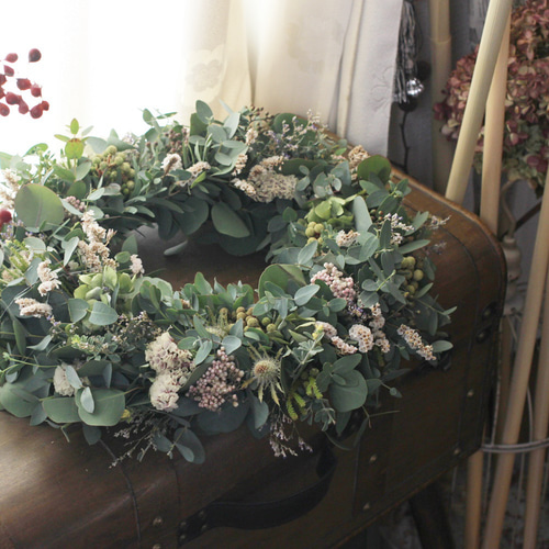 ユーカリグリーンリース ドライフラワー petit chocolat 通販 16476980