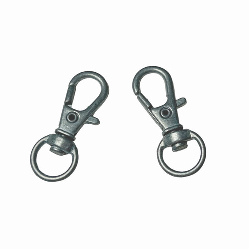 ナスカン 艶消し BU26 キーホルダー 留め具 10個 32mm×12mm 回転