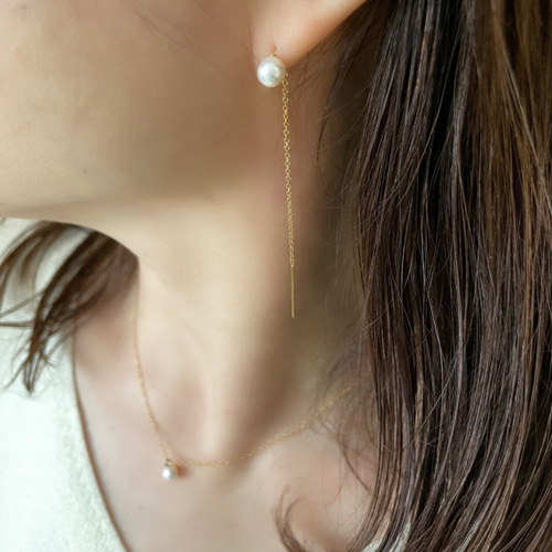 セット割商品】ネックレス ピアス/イヤリング 小粒パール 上品