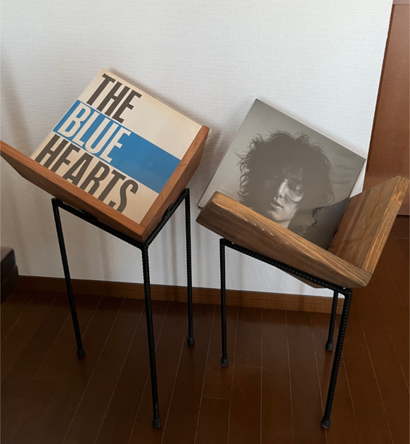 レコードラック / 1マスタイプ 取っ手付きレコードラック(LP約80