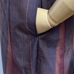 着物リメイク 秋色の紬のキャミソールワンピース フリーサイズ 5枚目の画像