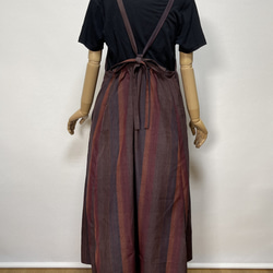 着物リメイク 秋色の紬のキャミソールワンピース フリーサイズ 3枚目の画像